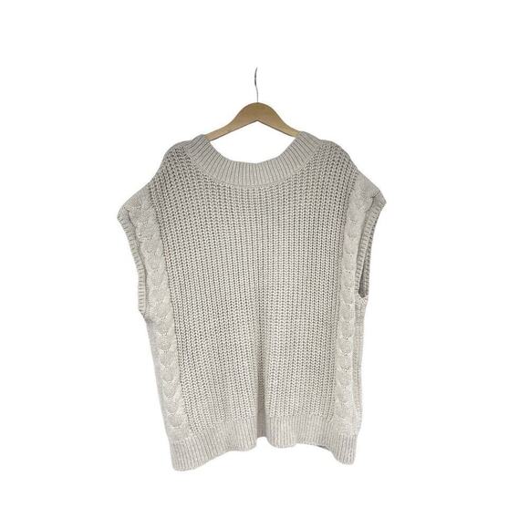 Coldwater Creek Beige Tan Cable Knit Sweater Vest Womens XL Petite - Picture 4 of 6
